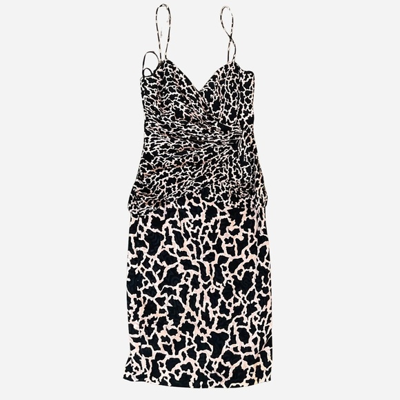 SILKS by St. Gillian Vintage Dress | 100% Silk | Animal Print | 80s | Size 6 - Picture 11 of 12